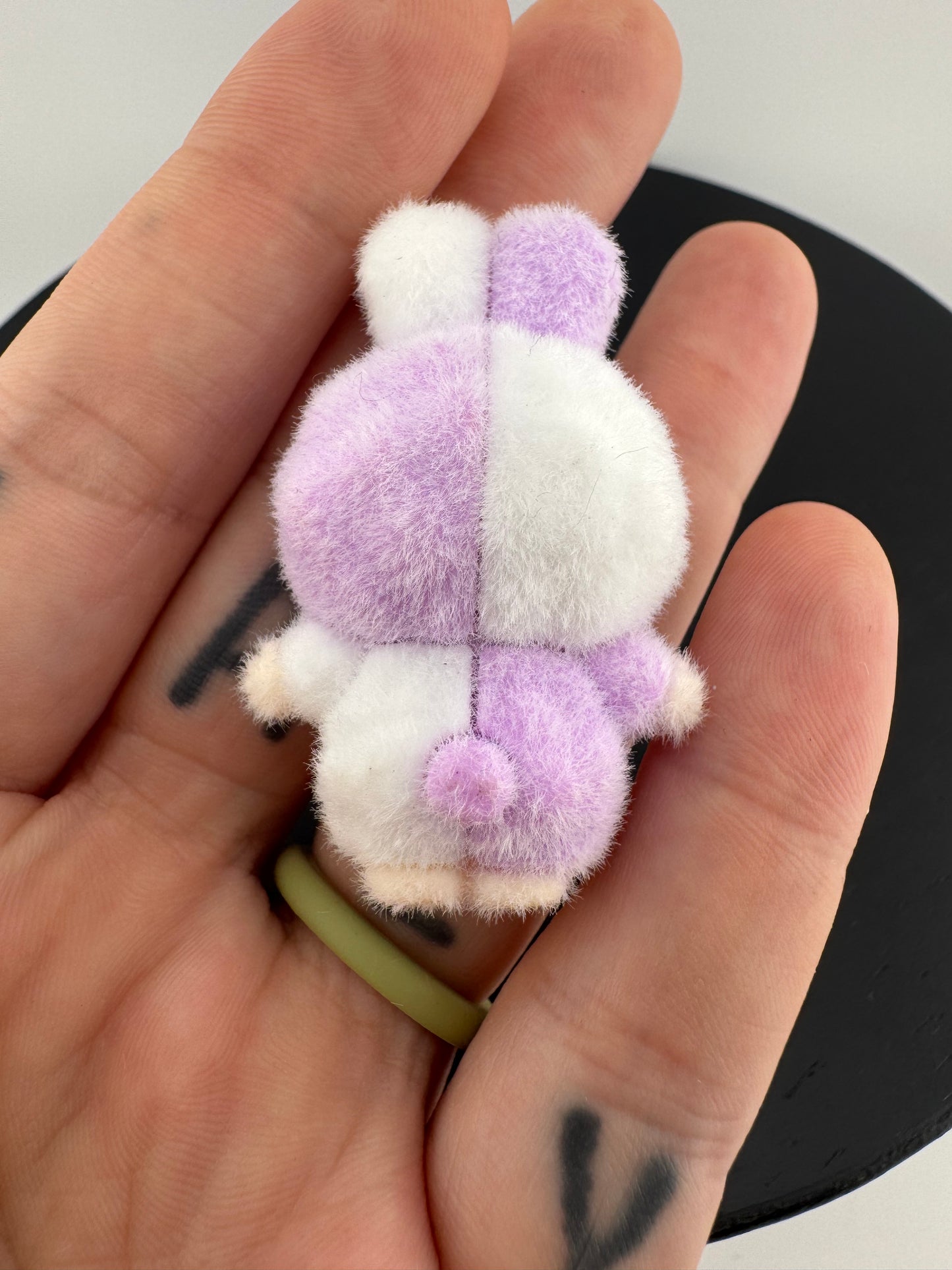 NOVELTY Mini Purple & White Labubu Figurine